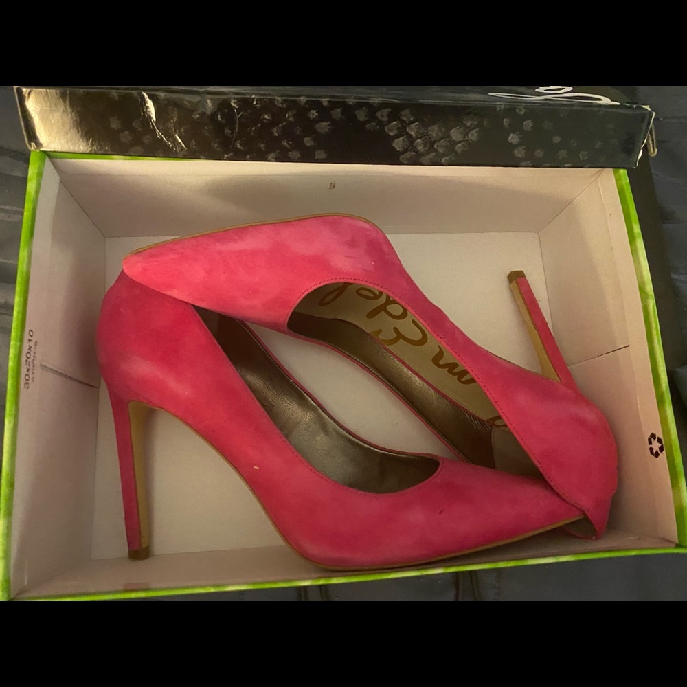 Sam Edelman size 10 hot pink pumps.